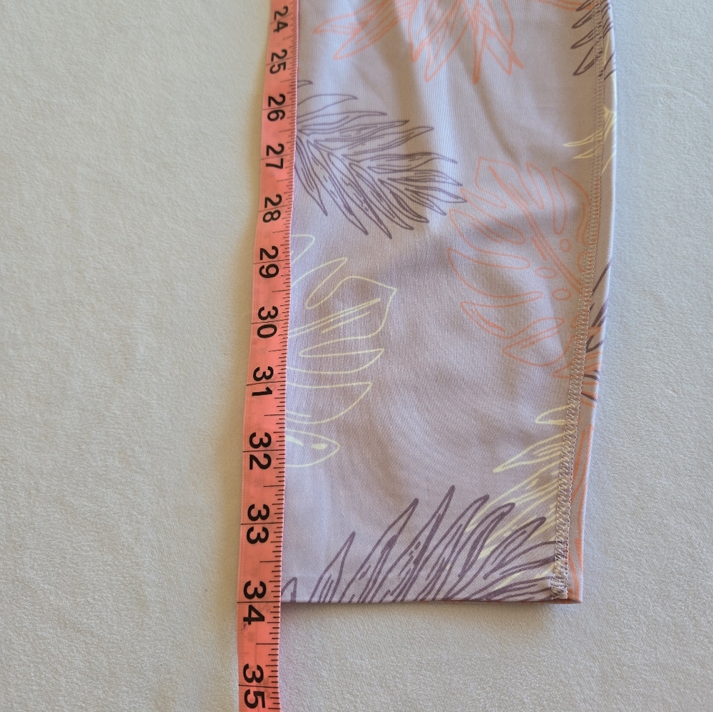 🏷️NIKE Dry-Fit One Luxe Women's Mid-Rise 7/8 Floral Leggings Purple Size L - Picture 6 of 14